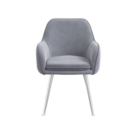 LPD Tara Grey Velvet Dining Chairs, Set of 2