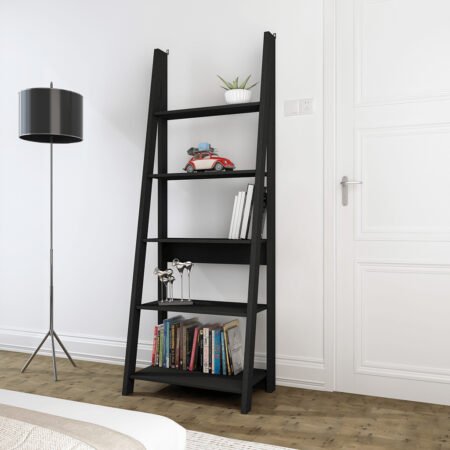 LPD Tiva Black Ladder Bookcase lifestyle