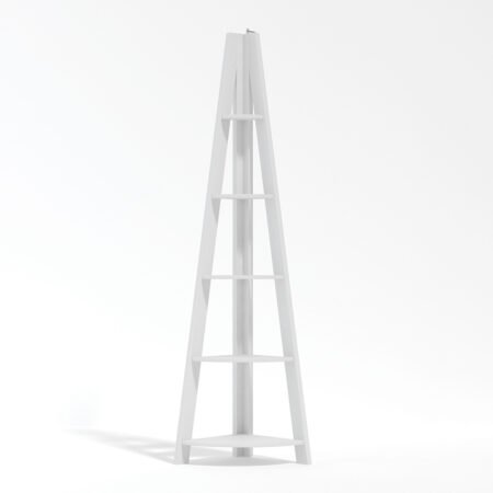LPD Tiva White Corner Ladder Shelf