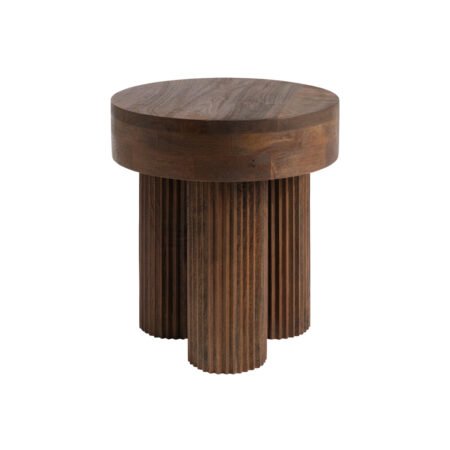 LPD Torio Light Brown Mango Wood Round Side Table