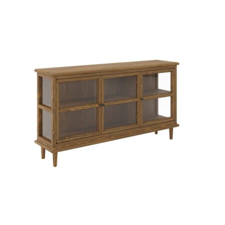LPD Westport Smoked Wood Glass Door Sideboard