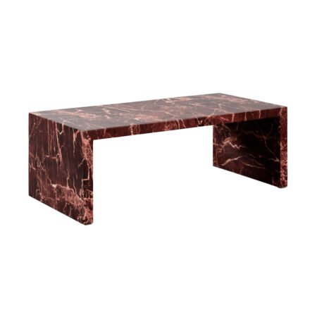 LPD Wynn Rosso Levanto Marble Effect Rectangular Coffee Table
